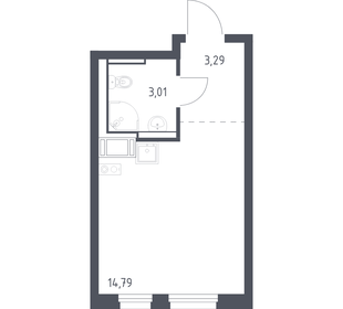 Квартира 21,1 м², студия - изображение 1