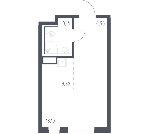 23 м², квартира-студия 4 100 000 ₽ - изображение 106