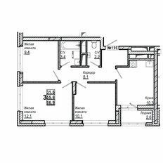 Квартира 56,9 м², 3-комнатная - изображение 2