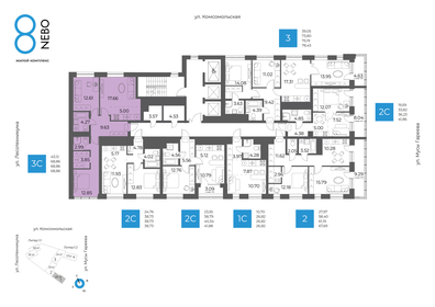 Квартира 68,9 м², 3-комнатная - изображение 2