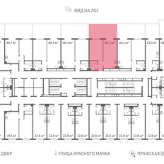 Квартира 46 м², 1-комнатная - изображение 2