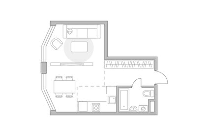 Квартира 36,3 м², 1-комнатная - изображение 1