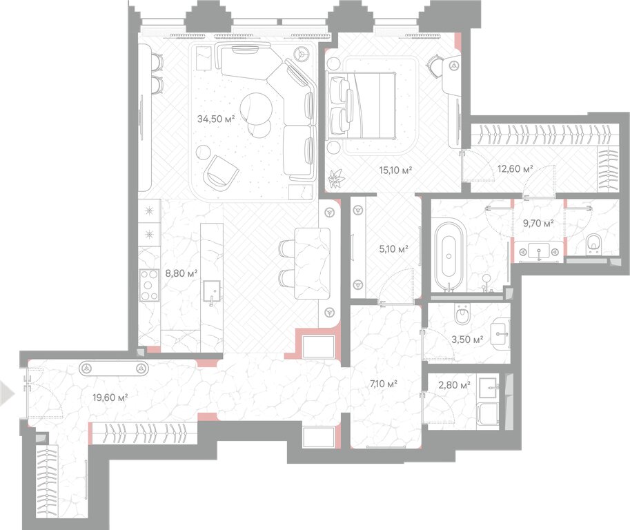 Варианты планировок ЖК «Николь» - планировка 10