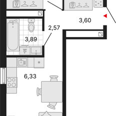 Квартира 38,8 м², 1-комнатная - изображение 4