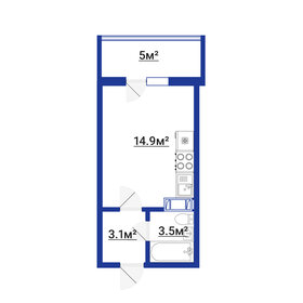 Квартира 21 м², студия - изображение 1