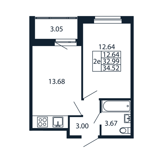 45,8 м², 1-комнатная квартира 8 040 982 ₽ - изображение 17