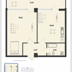 Квартира 44,5 м², 1-комнатная - изображение 2