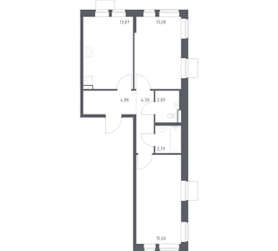 Квартира 57,4 м², 2-комнатная - изображение 1