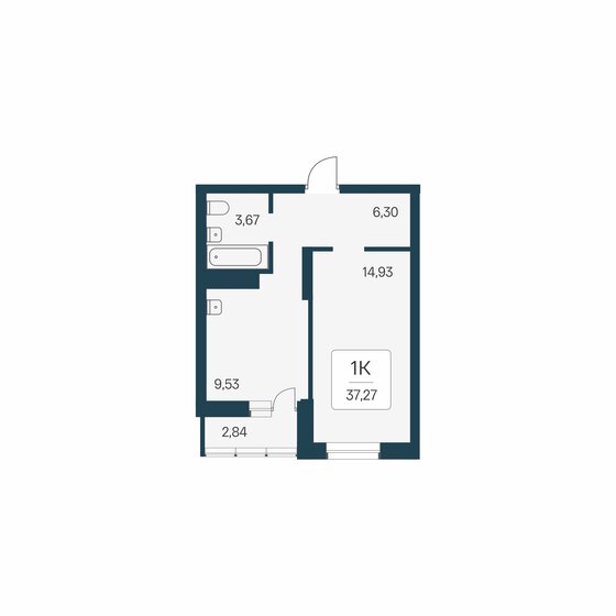 48,2 м², 1-комнатная квартира 6 800 000 ₽ - изображение 40