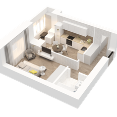 Квартира 36,9 м², 1-комнатная - изображение 3