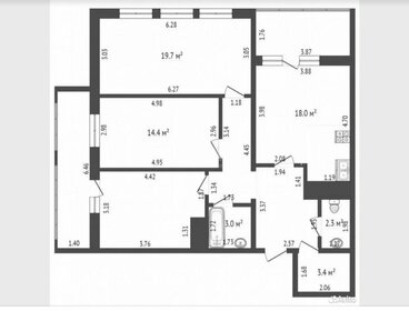 Квартира 86 м², 3-комнатная - изображение 1