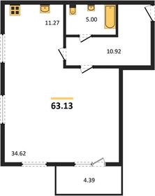 Квартира 63 м², 3-комнатная - изображение 1