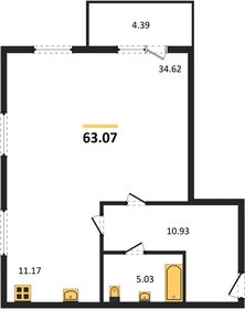 Квартира 63 м², 2-комнатная - изображение 1
