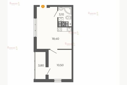 Квартира 34,5 м², 1-комнатная - изображение 1
