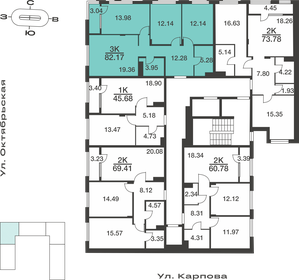 Квартира 82,2 м², 3-комнатная - изображение 2