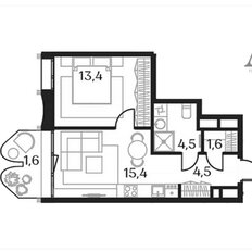 Квартира 39,9 м², студия - изображение 1