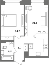 Квартира 44,5 м², 1-комнатная - изображение 1