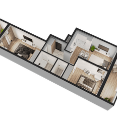 Квартира 65,1 м², 2-комнатная - изображение 3