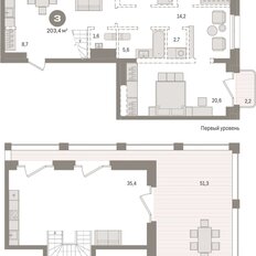 Квартира 203,4 м², 3-комнатная - изображение 3