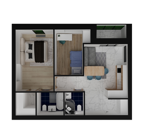 Квартира 58 м², 2-комнатная - изображение 1