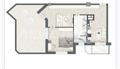 Квартира 77,5 м², 1-комнатная - изображение 4