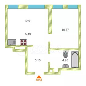 Квартира 37 м², 1-комнатная - изображение 1