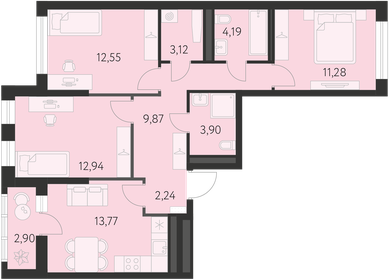 Квартира 75,3 м², 3-комнатная - изображение 1