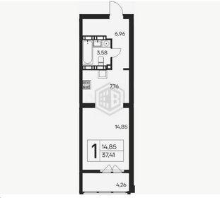 Квартира 37,4 м², студия - изображение 2