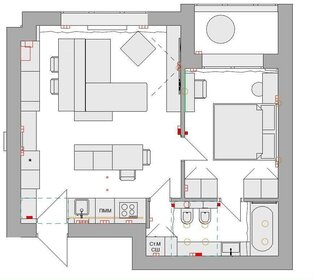 Квартира 52 м², 2-комнатная - изображение 1