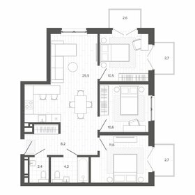 Квартира 75,8 м², 4-комнатная - изображение 1