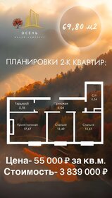 Квартира 69 м², 2-комнатная - изображение 1