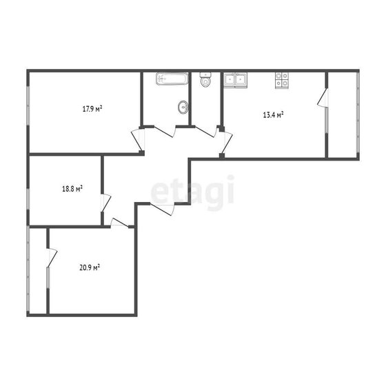103 м², 3-комнатная квартира 15 350 000 ₽ - изображение 63