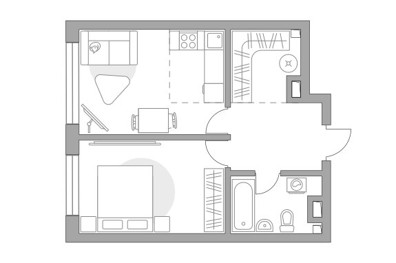 42,5 м², 2-комнатная квартира 24 900 000 ₽ - изображение 128