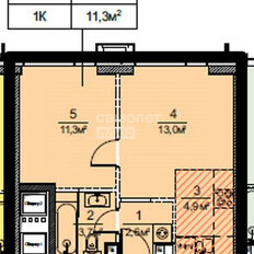 Квартира 35,5 м², 2-комнатная - изображение 2