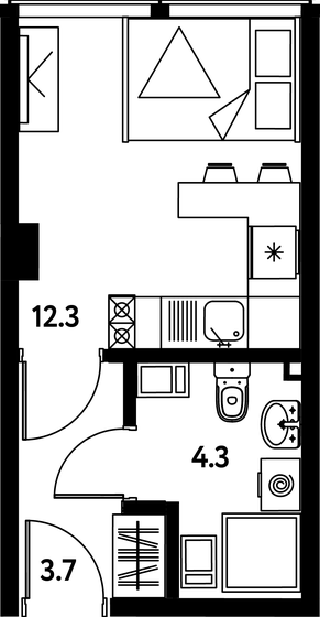 20 м², апартаменты-студия 6 685 386 ₽ - изображение 14