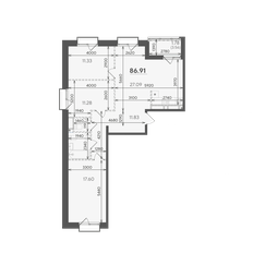 Квартира 86,9 м², 3-комнатная - изображение 4