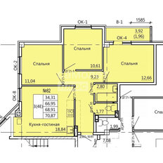 Квартира 70,3 м², 4-комнатная - изображение 2