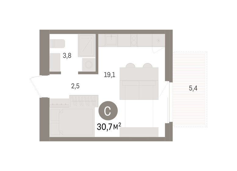 73,1 м², 2-комнатная квартира 12 869 120 ₽ - изображение 29