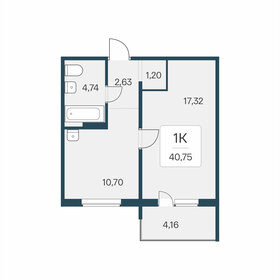 Квартира 40,8 м², 1-комнатная - изображение 1