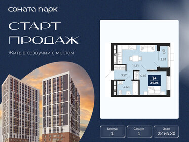 Квартира 34,7 м², 1-комнатная - изображение 1