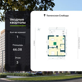 Квартира 66,1 м², 1-комнатная - изображение 1