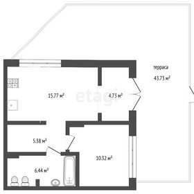 Квартира 42,6 м², 1-комнатная - изображение 1