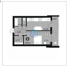 Квартира 48,1 м², 1-комнатная - изображение 1