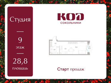 Квартира 28,8 м², студия - изображение 1
