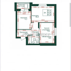 Квартира 54,5 м², 2-комнатная - изображение 1