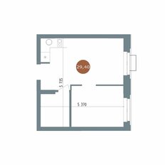 Квартира 29,4 м², 1-комнатная - изображение 2