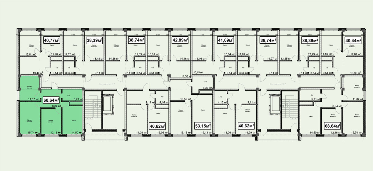 164,7 м², 3-комнатная квартира 18 400 000 ₽ - изображение 92