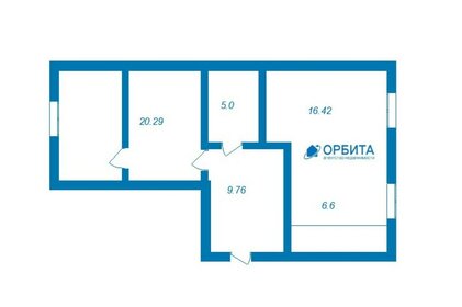 Квартира 57,9 м², 2-комнатная - изображение 1