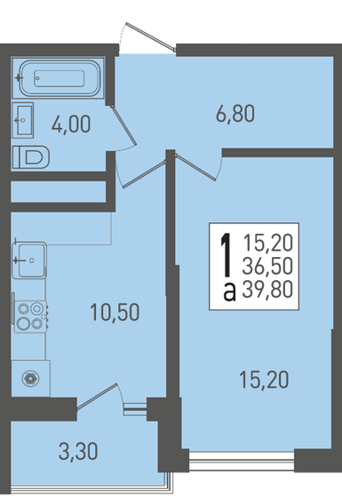 34,6 м², 1-комнатная квартира 3 850 000 ₽ - изображение 96
