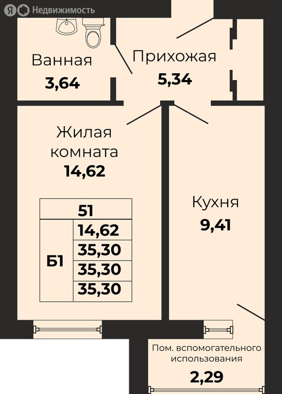 Варианты планировок ЖК Борисовский бульвар - планировка 2